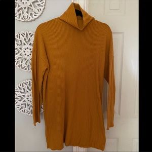 Forever 21 burnt orange turtle neck sweater dress